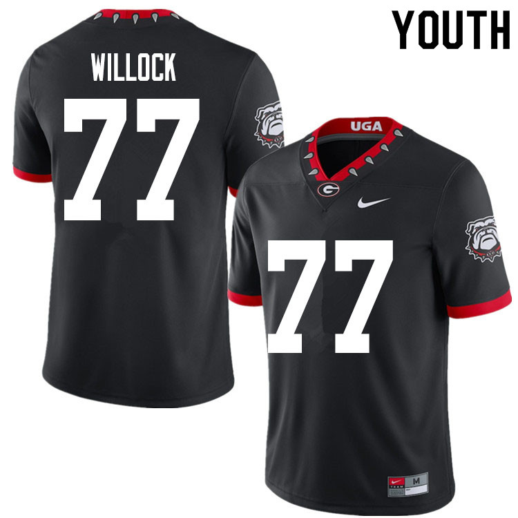 2020 Youth #77 Devin Willock Georgia Bulldogs Mascot 100th Anniversary College Football Jerseys Sale